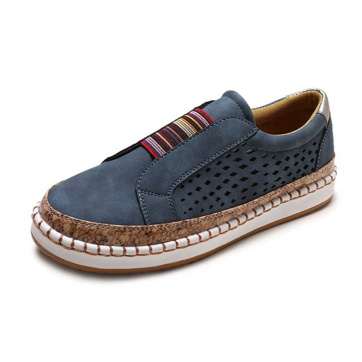 Dame Komfortable Slip-on Sneakers med åndbar perforering Stilla