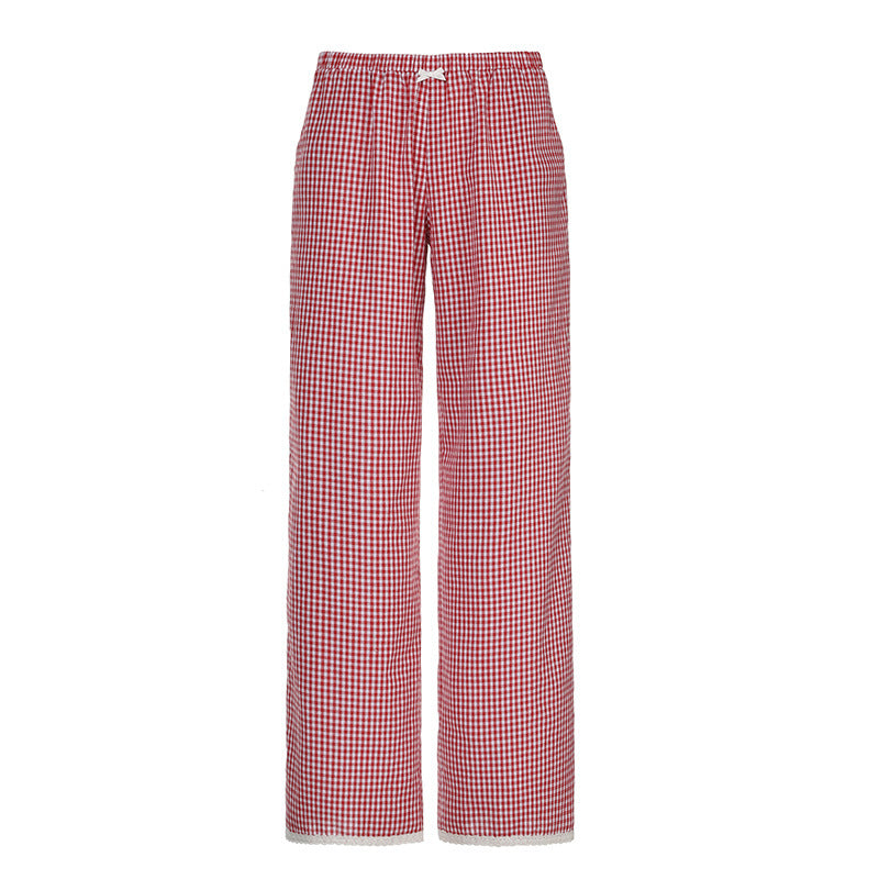 Dame afslappede pyjamasbukser med elegante striber Skovae