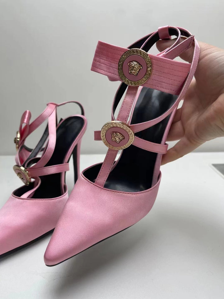 Femme High-Fashion Slingback Stiletto-hæle med dekorative udsmykninger Stilla