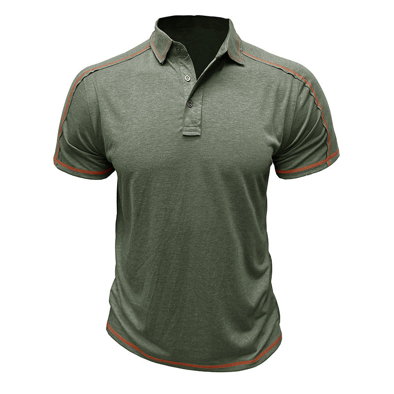 Herrer polo shirt med moderne kontrastsømme og åndbart stof Stilla