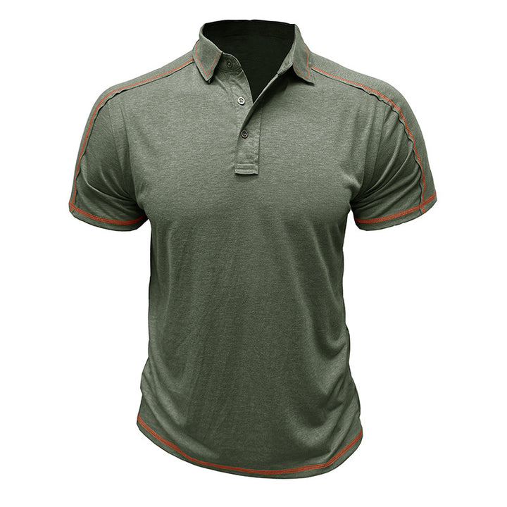 Herrer polo shirt med moderne kontrastsømme og åndbart stof Stilla