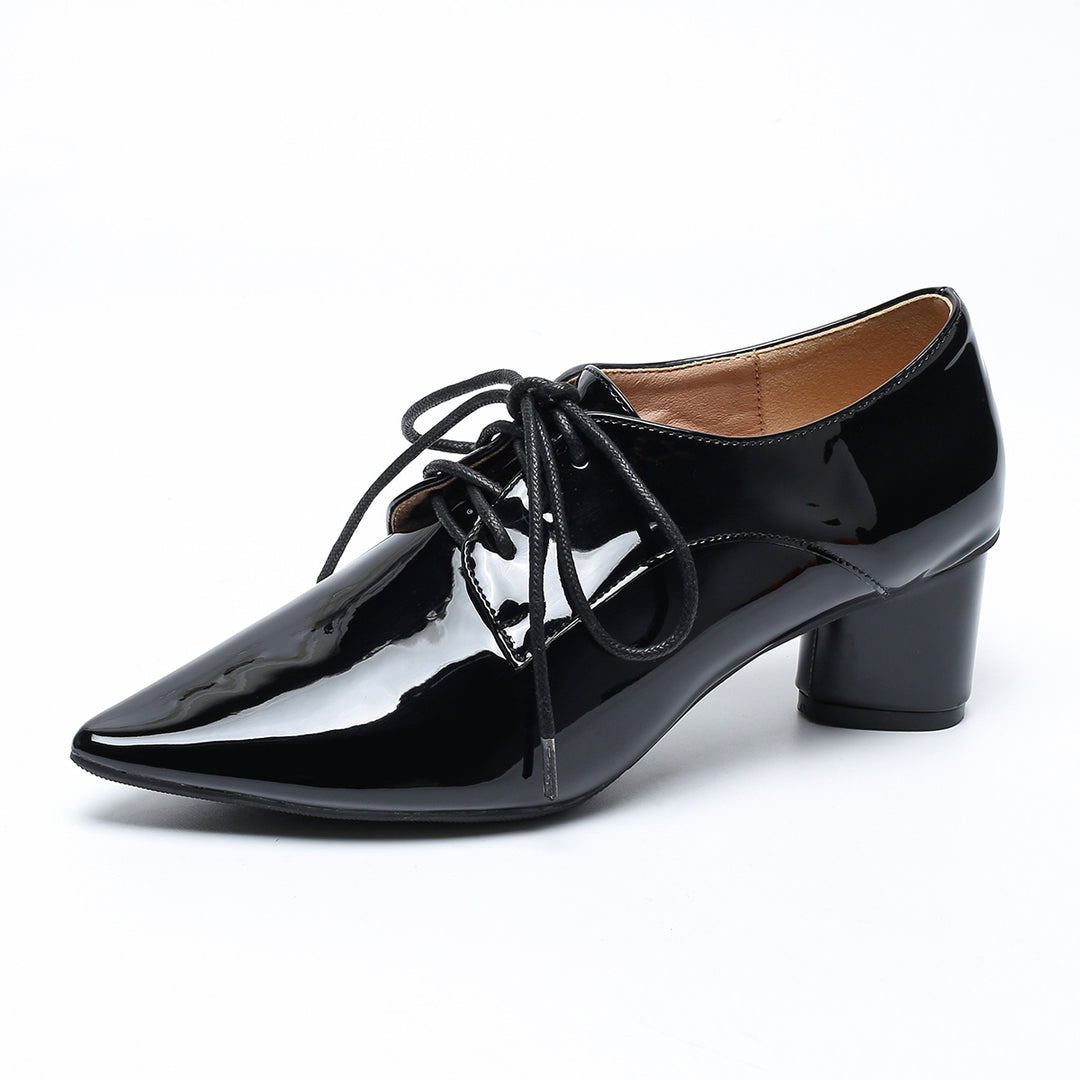 Dame elegante snøresko med moderne højhælet design Stilla