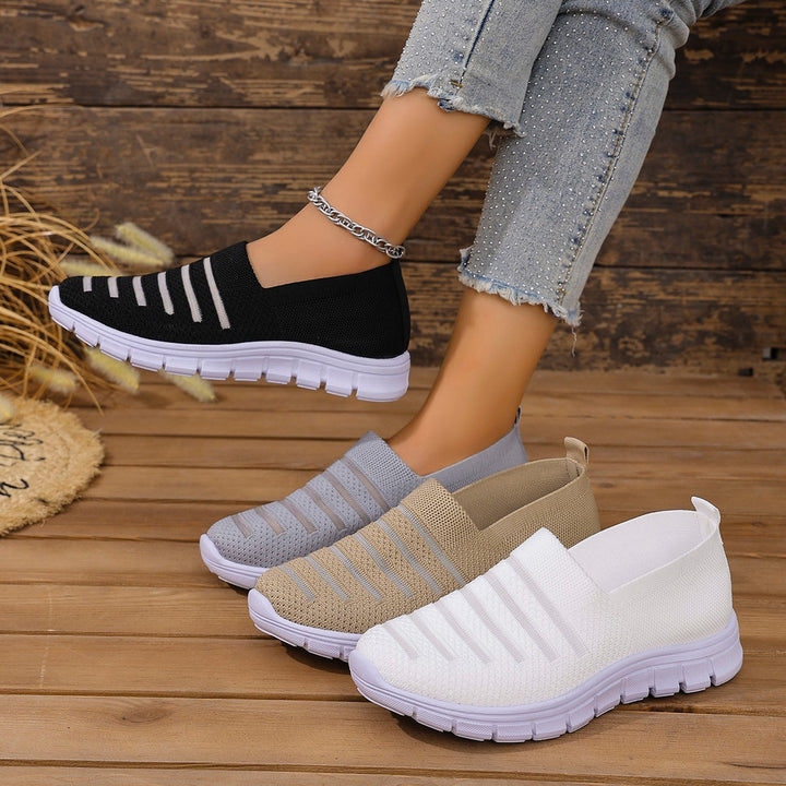 Dame fritidssneakers med åndbart overmateriale og skridsikker sål Stilla