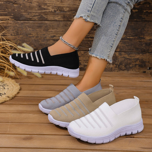 Dame fritidssneakers med åndbart overmateriale og skridsikker sål Stilla
