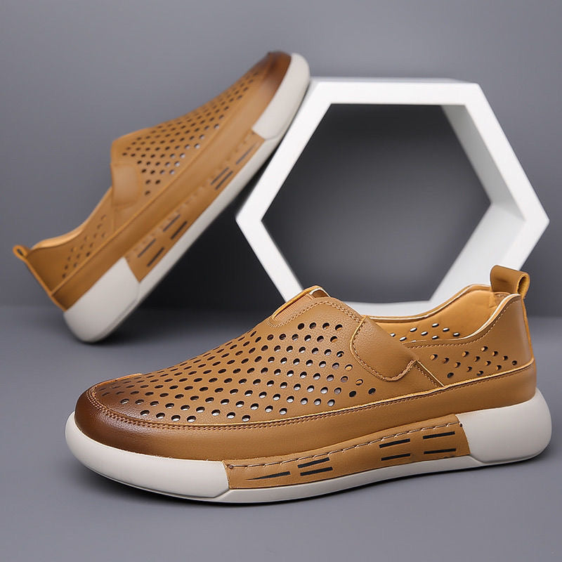 Herrer Åndbar Fritid Slip-On Sneakers med Ventilationsdesign Stilla