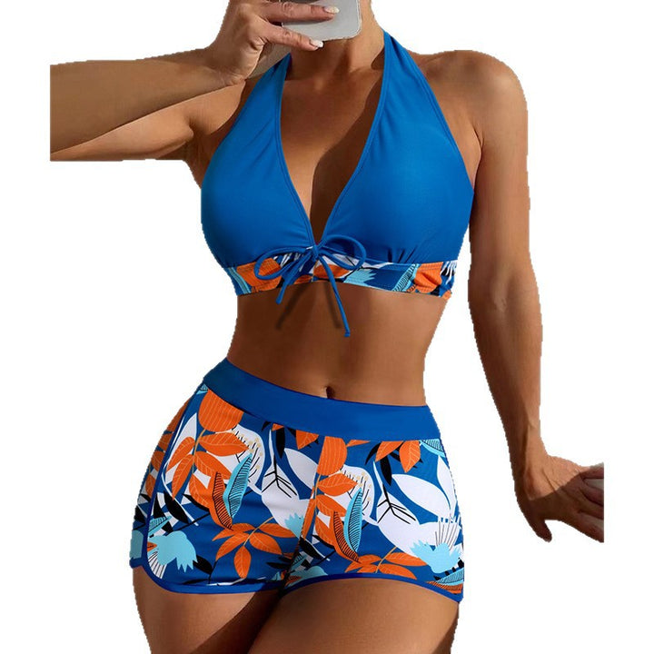 Dame Sporty Crop-Top Bikini-Sæt med blomsterprint Skovae