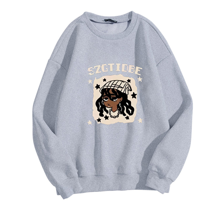 Kvinders afslappede sweatshirt med kunstnerisk print Skovae