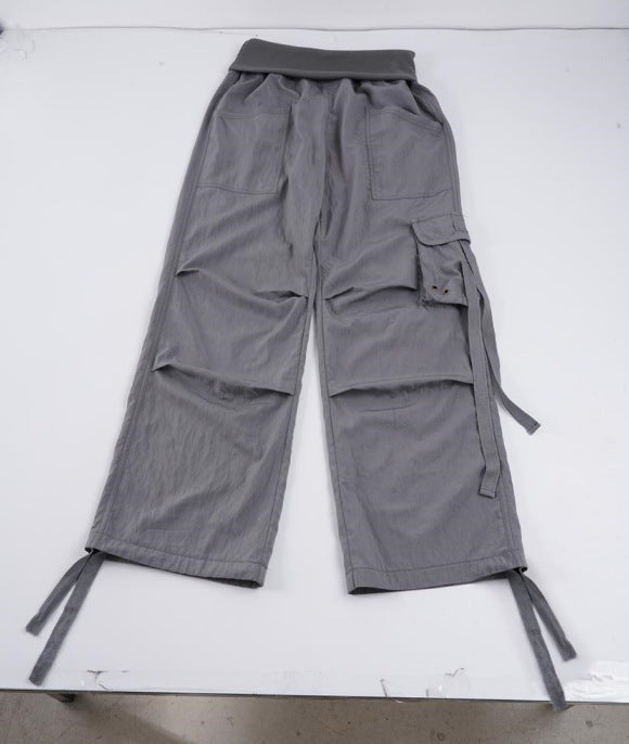 Dame Fashionable Cargo Pants with Elastic Waistband and Practical Pockets Skovae
