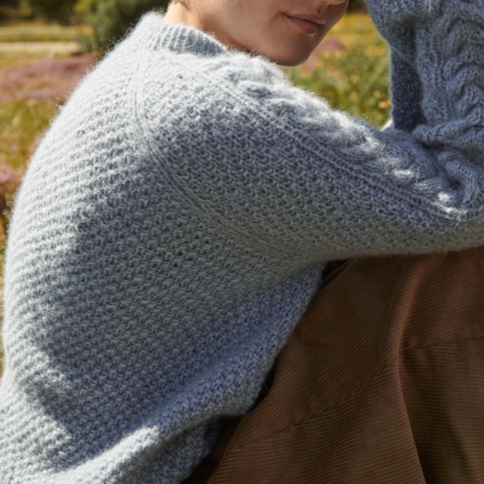 Damer Elegant strikpullover med dekorativt fletmønster og afslappet pasform Stilla