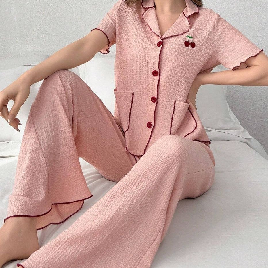 Femme Relaxed Fit Korte Ærmer Pyjamasæt Stilla