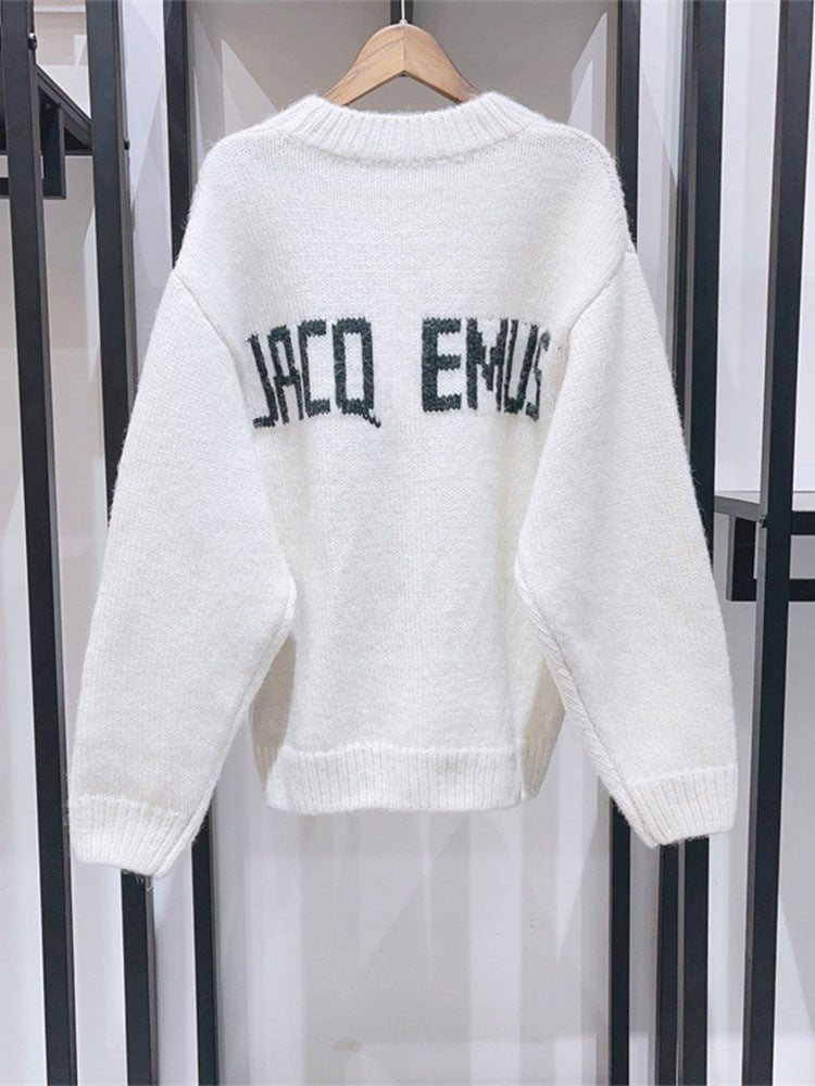 Kvinder Cozy Knit Sweater med iøjnefaldende print Stilla