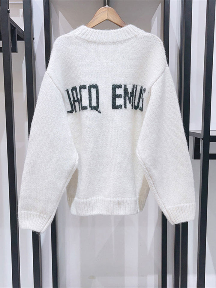 Kvinder Cozy Knit Sweater med iøjnefaldende print Stilla