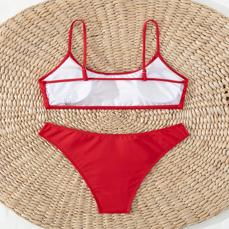 Dame bikini-sæt med minimalistiske stropper og elastisk pasform Stilla