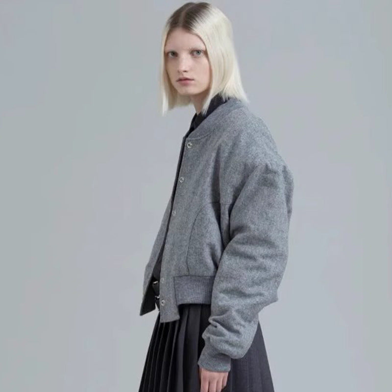 Damer fashionabel oversized jakke lavet af uldblanding Stilla