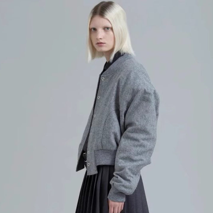 Damer fashionabel oversized jakke lavet af uldblanding Stilla