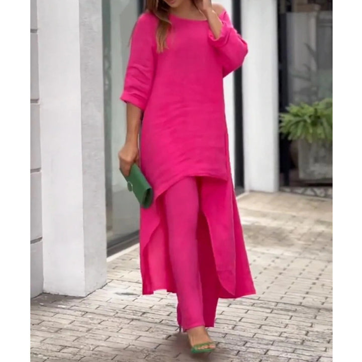 Dame Lækkert Sommerkjole med asymmetrisk snit Stilla