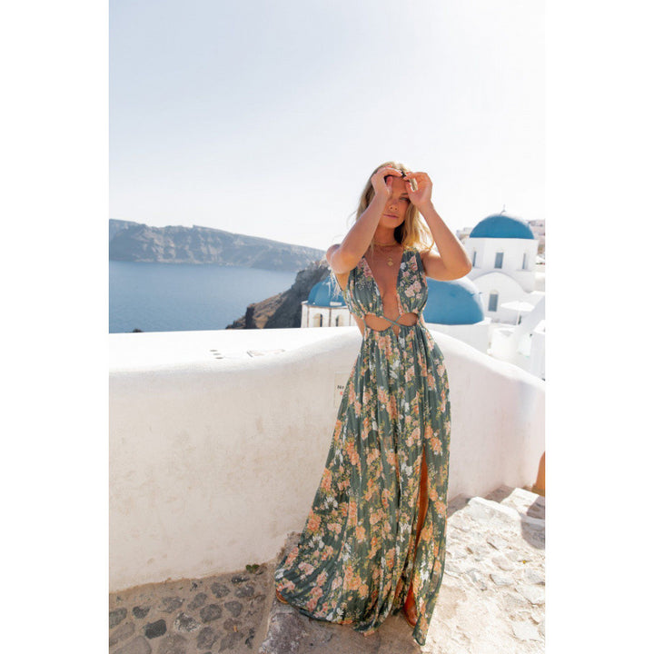 Femme Floral Cut-Out Maxi Kjole Stilla 1750652756