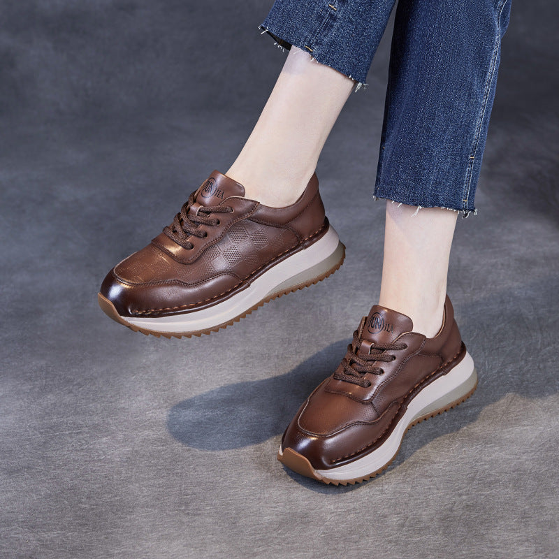 Dame Fritidsplatform Sneakers med elegant ternet design Stilla