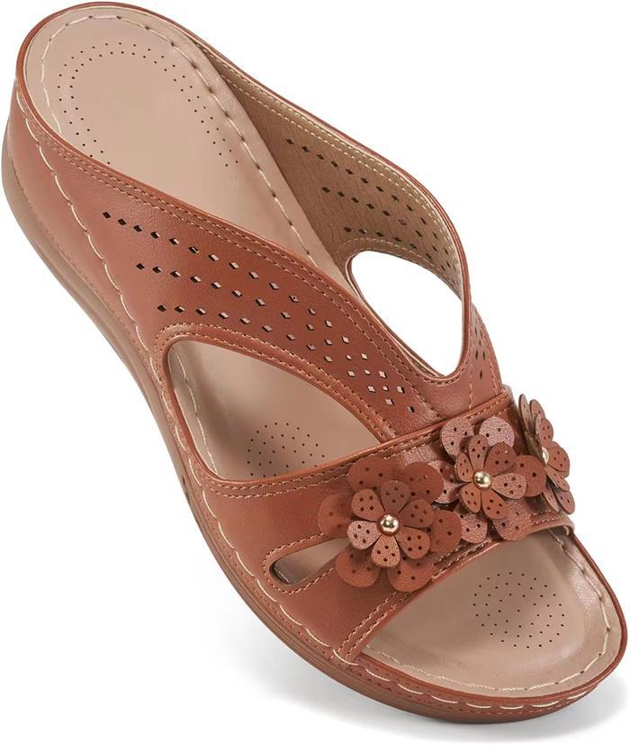 Dame Komfortable Sandaler med florale Applikationer og åndbart design Stilla