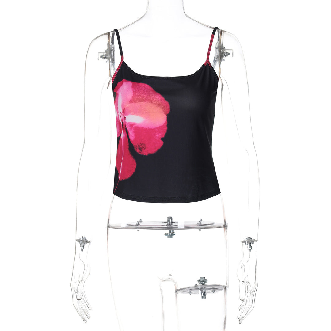 Dame Floral Print Spaghetti Top Skovae