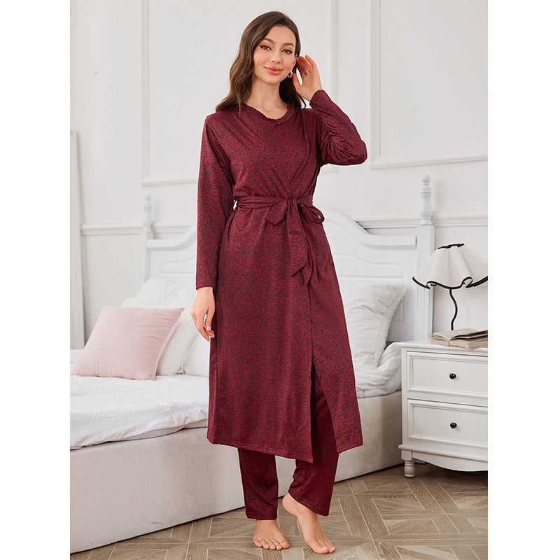 Dame loungewear-sæt med lang cardigan og komfortabel buks Stilla