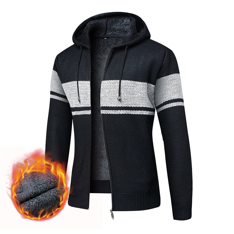 Herrer Behagelig Fleecforet Zip-Up Hoodie Stilla