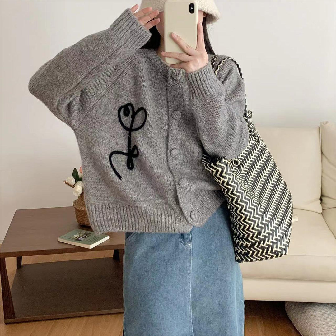 Femme Artistic Broderi Strikjakke Stilla