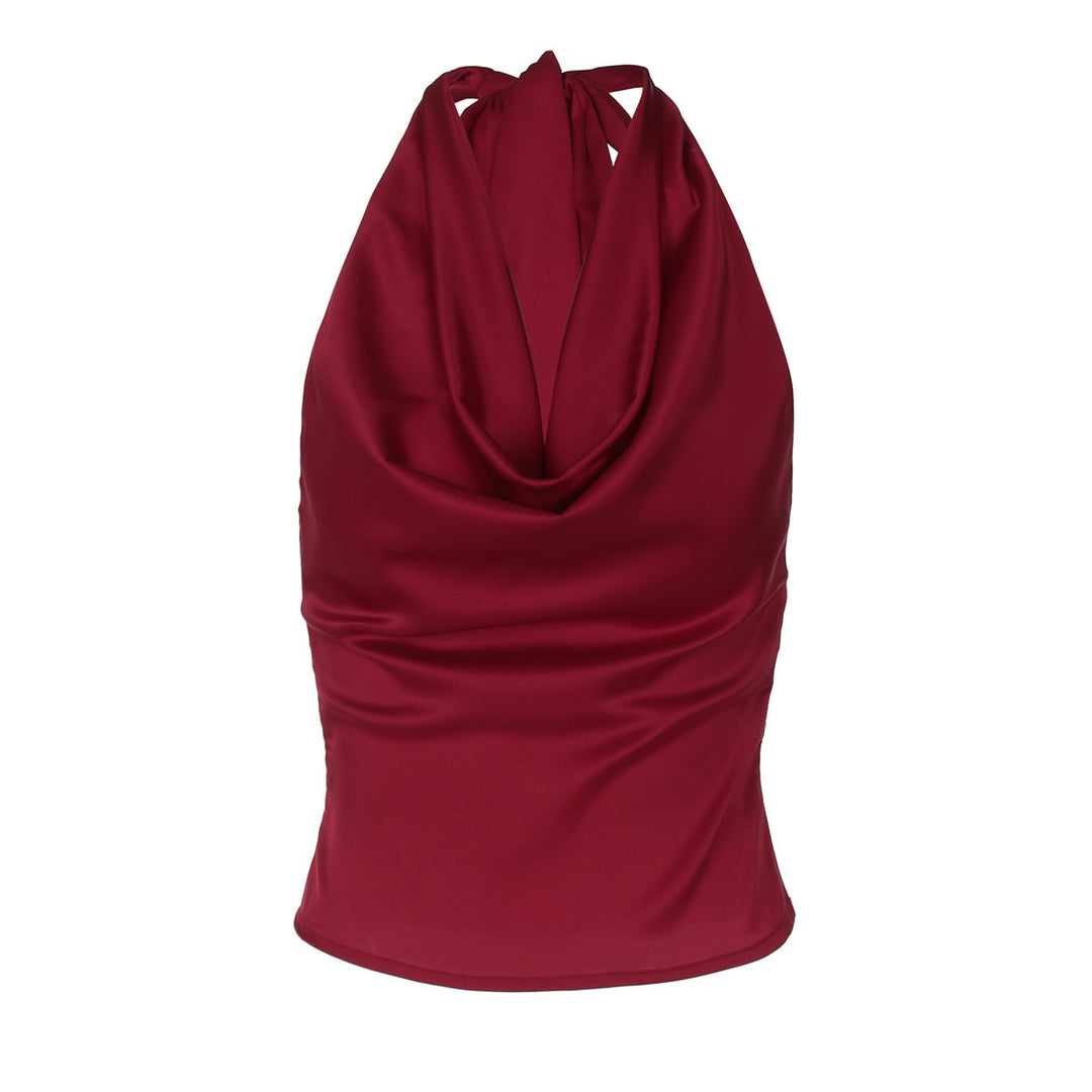 Damer Elegant Haltertop med raffinerede rygdetaljer Stilla