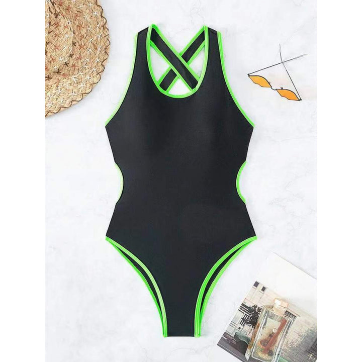 Dame Sportslig Én-del med asymmetriske Cut-Outs og Krydsstropper Stilla