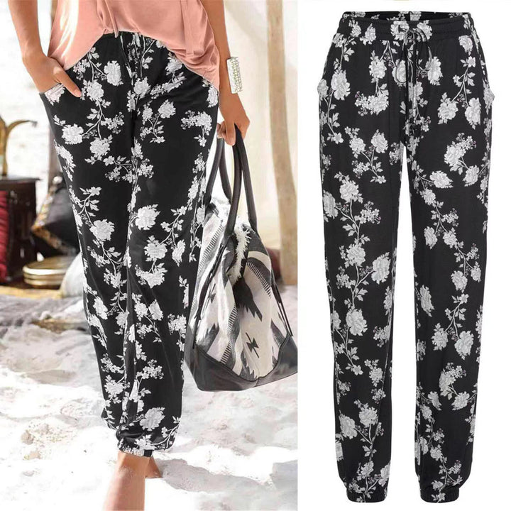 Dame Blomsterprint Relaxed Fit Bukser Stilla