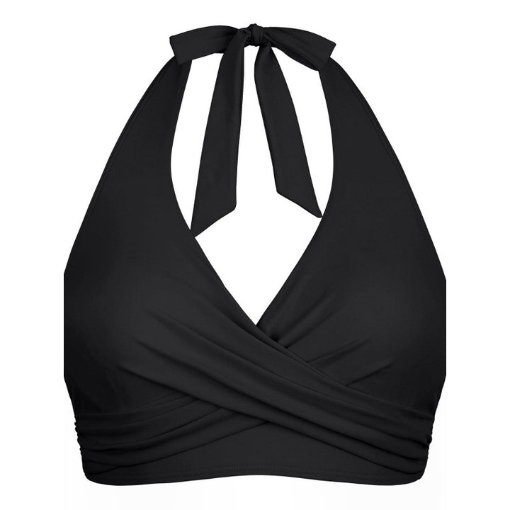 Dame Wickel-Bikini top med halterneck og figursyet design Stilla