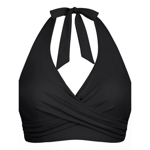 Dame Wickel-Bikini top med halterneck og figursyet design Stilla