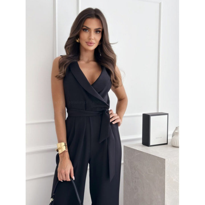 Dame elegant indpakning jumpsuit med bæltetaske Stilla