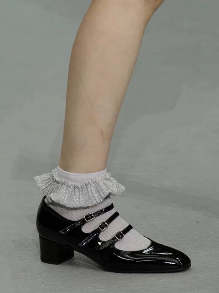 Dame elegante Ballerinas med justerbare remme og høj kvalitet overmateriale Stilla