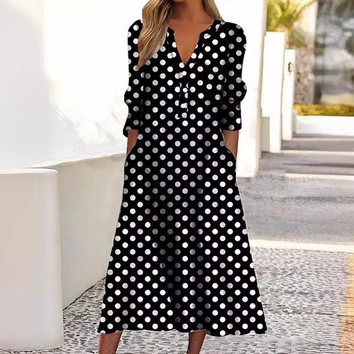 Dame Midikjole med elegant mønster Stilla