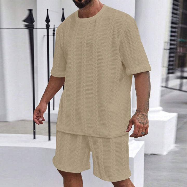 Herrer afslappet kortærmet outfit med struktureret design Stilla