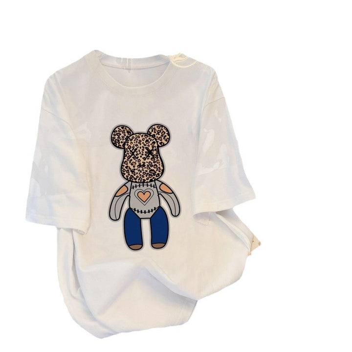 Dame T-shirt med originalt dyremotiv og iøjnefaldende detaljer Stilla