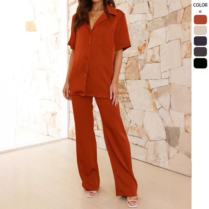 Dames satin pyjamasæt Skovae