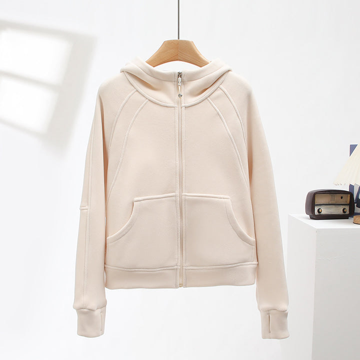 Kvindernes sporty zip hoodie med hyggeligt foer Stilla