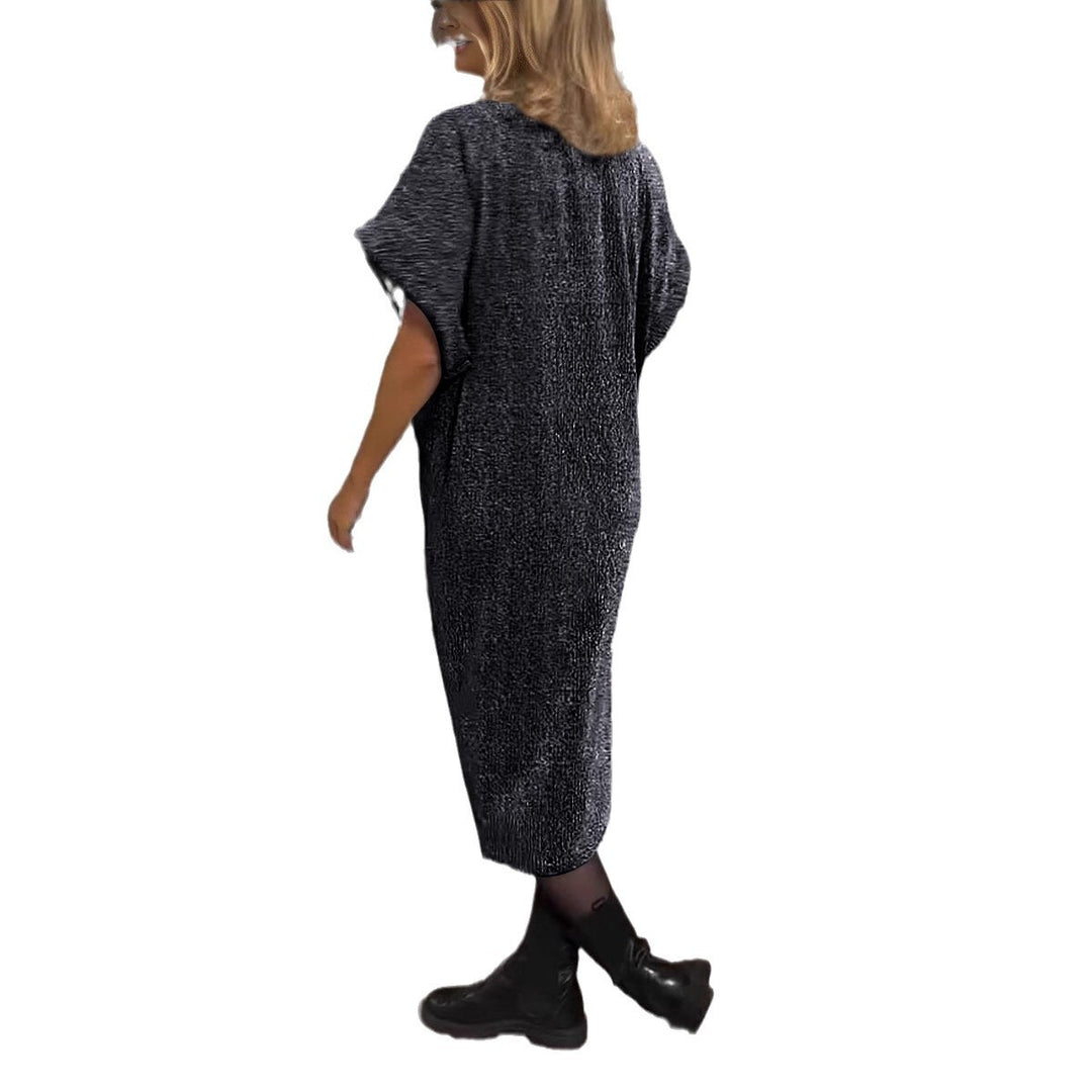 Dame Soft Velours Wrap Midi Kjole Stilla