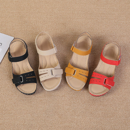 Dame Wedge-sandaler med anatomisk fodseng og justerbare remme Stilla