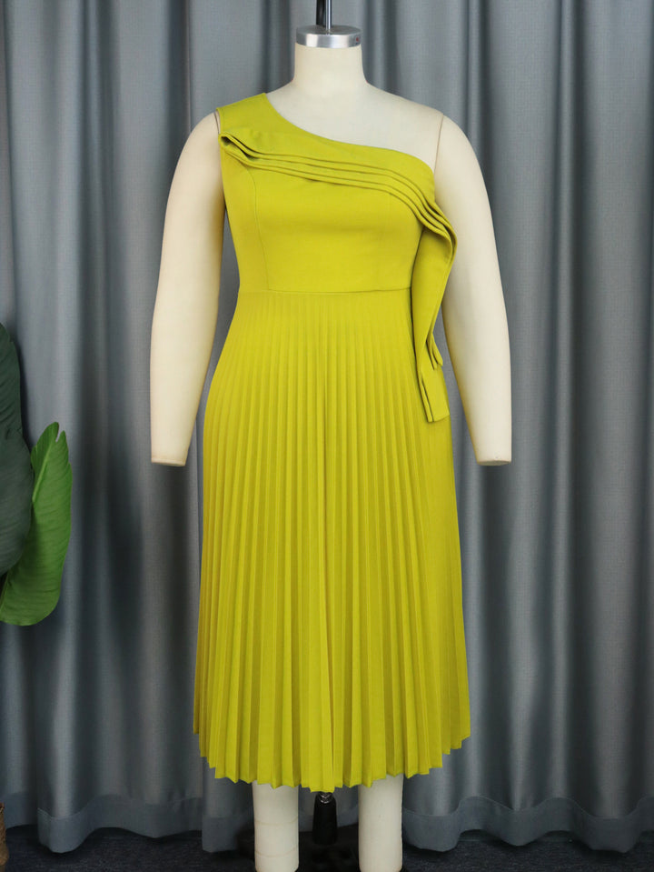 Dame Elegant sommerfugl kjole med asymmetrisk ruffles design Skovae
