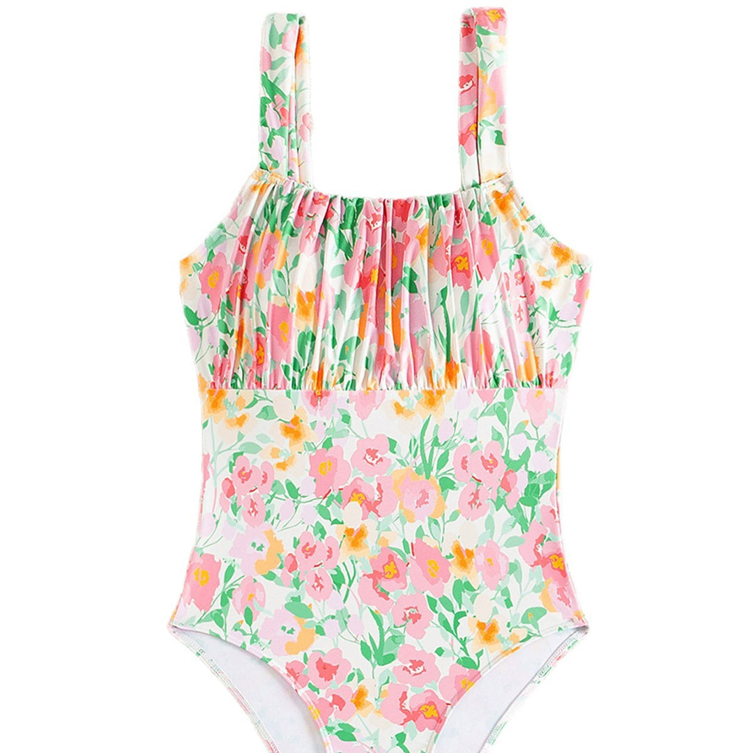 Dame heldragt badedragt med floralt design Skovae