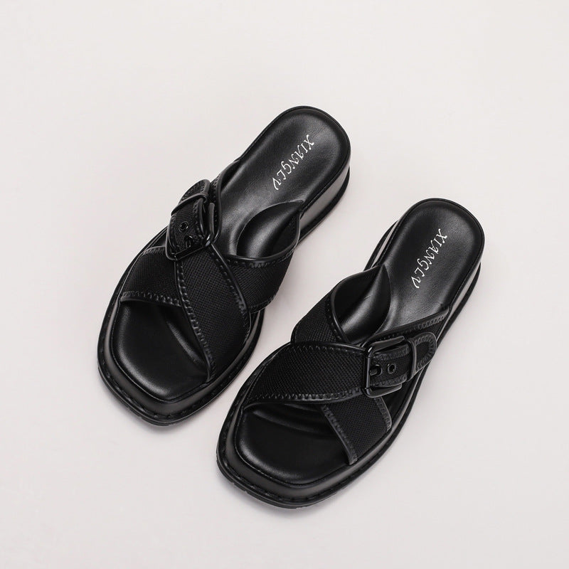 Dame komfort-sandaler med ergonomisk fodseng og justerbar rem Stilla
