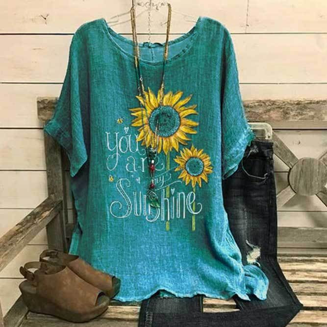 Kvinder Relaxed Fit Grafik T-Shirt Stilla