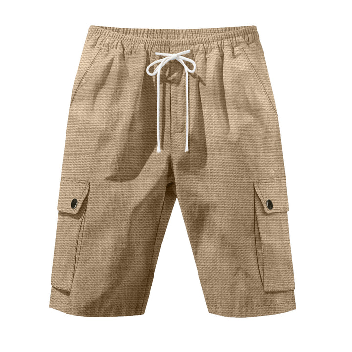 Herren lette Cargo-Bermuda med elastisk talje og snøre Skovae