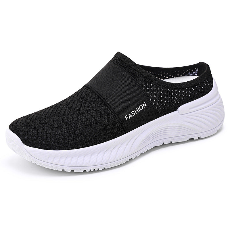Dame Lettere Slip-On Sneakers med elastisk Komfortbånd og åndbart Overmateriale Stilla