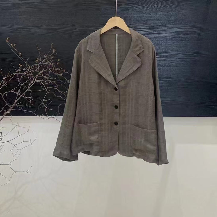 Femme Letvægts Linned Blazer Stilla