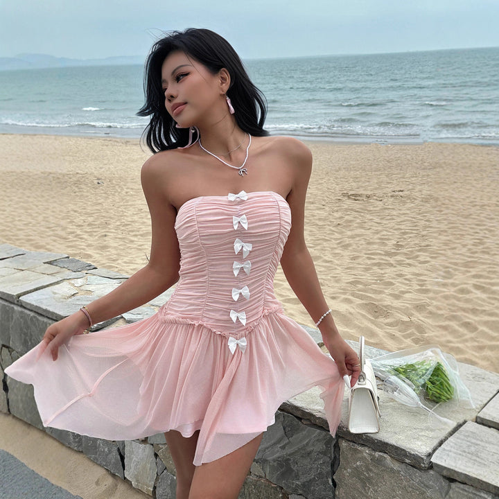 Dame Tailored Corset Dress with Ruffle Details Skovae
