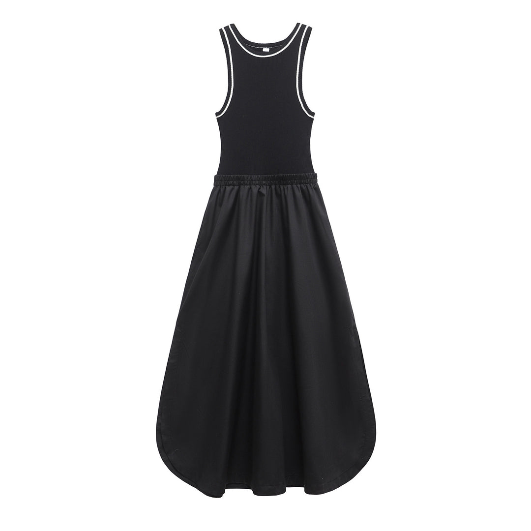 Dame Casual Maxi Kjole med høj Tanktop-design Stilla